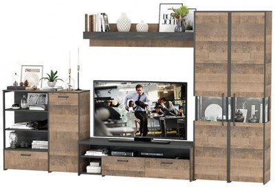 Трувор Гостиная 035, дуб гранж песочный/интра