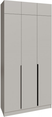 Шкаф 1,2 с антресолью и зеркалом Мадрид, Кашемир