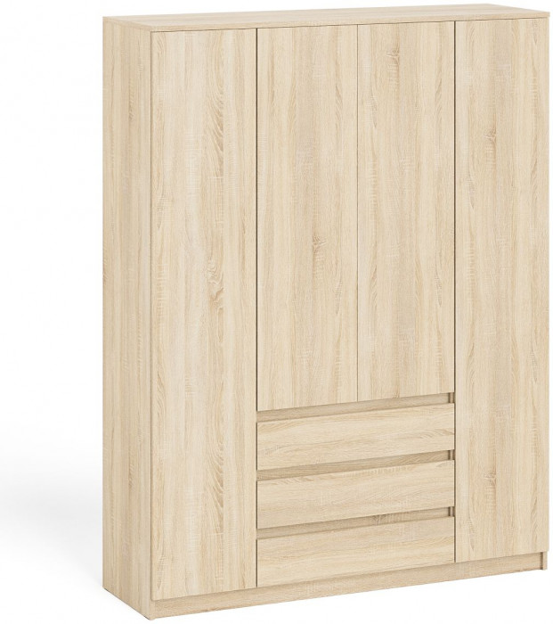 Мори Шкаф МШ1600.1, цвет дуб сонома, ШхГхВ 160,4х50,4х209,6 см.