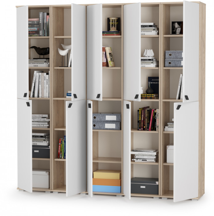 Бостон № 50, дуб эндгрейн элегантный/фасады МДФ милк рикамо софт