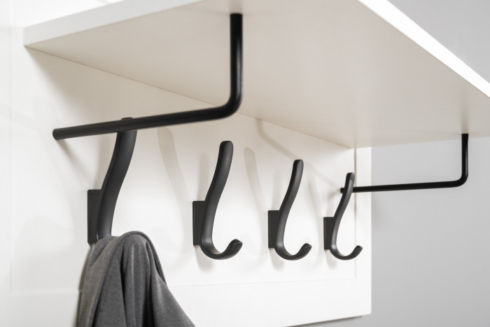 Остин Прихожая 25, белый шагрень/дуб крафт золотой