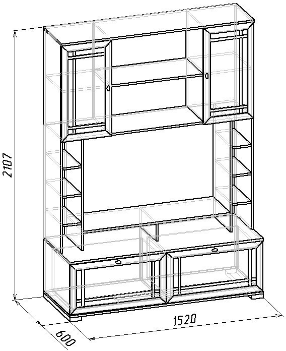 Шкаф МЦН Шерлоск 1, орех
