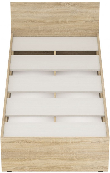 Стандарт Кровать 0900, цвет дуб сонома, ШхГхВ 93,5х203,5х70 см., сп.м. 900х2000 мм., без матраса, основание есть