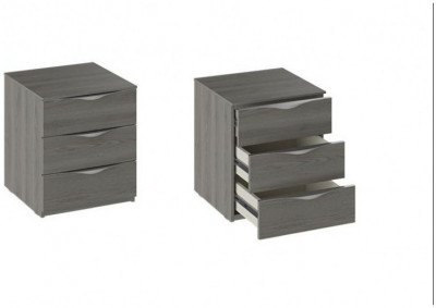 Либерти ТД-297.03.01 Тумба прикроватная с 3 ящиками (Хадсон)