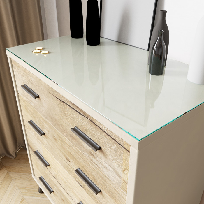 Комод интерьерный Ланс бежевый/мдф дуб канадский