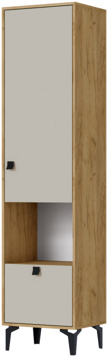 Модульная прихожая Милан, набор 1, Крафт золотой/Кашемир