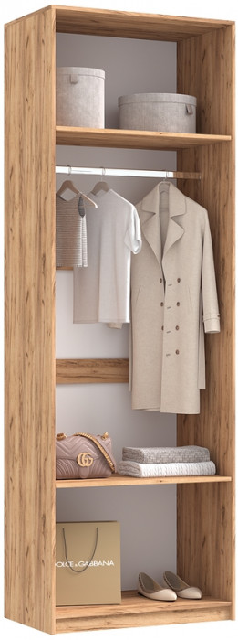 Полка косметическая со шкафом 2х-ств Марвэл, Крафт золотой/Мальта