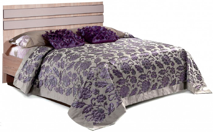 Кровать двуспальная 160х200 с щитовым основанием "Лондон" - Дуб сонома/Капучино светлый