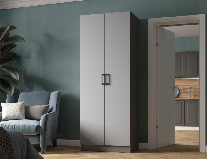 Шкаф Вегас 800, Графит серый/Камень серый