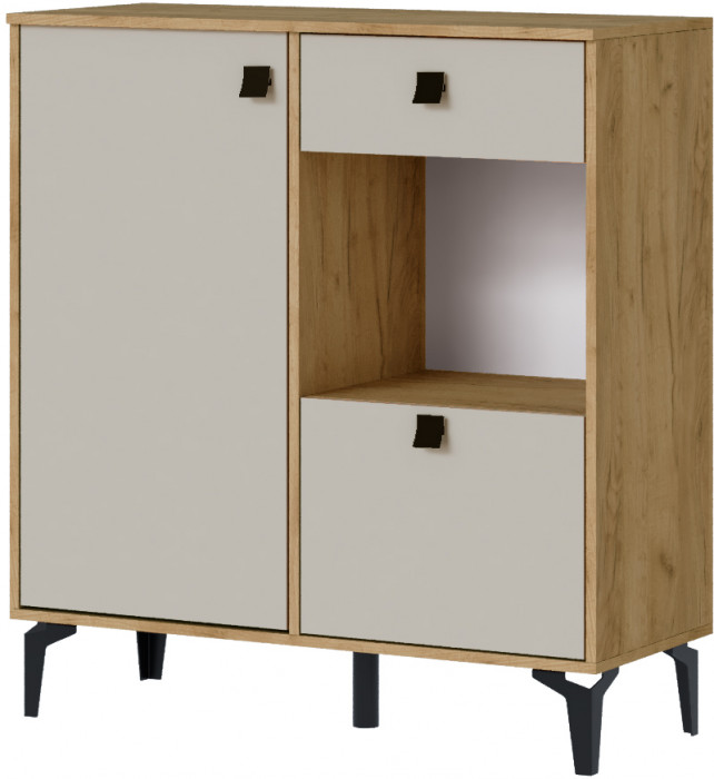 Модульная прихожая Милан, набор 2, Крафт золотой/Кашемир