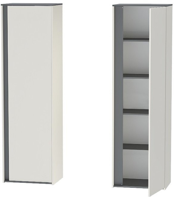Модульная прихожая Иннэс 12 Набор 2 (Графит / Миндаль)