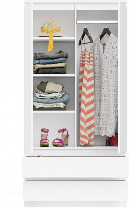 Мори Шкаф МШ900.1, цвет белый, ШхГхВ 90,4х50,4х179,6 см.