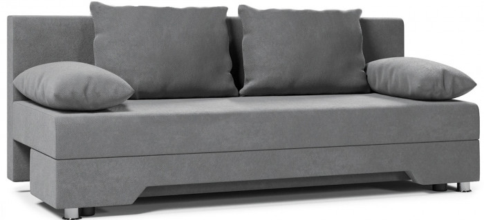 Диван-кровать Орлеан, еврокнижка, велюр, 140х194, серый
