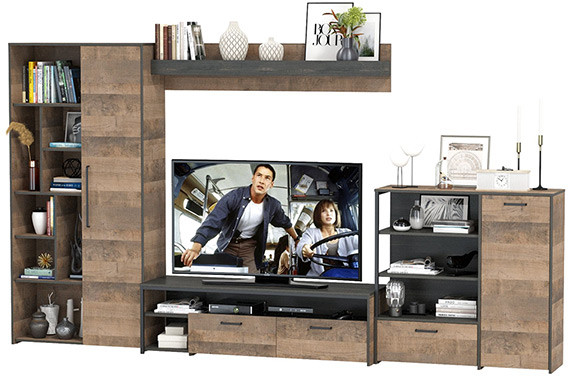 Трувор Гостиная 047, дуб гранж песочный/интра