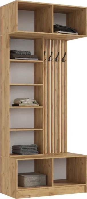 Модульная прихожая, Дуб крафт/Изумрудный