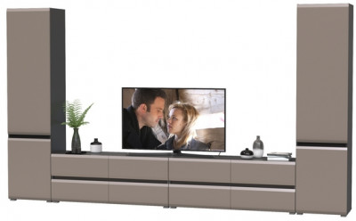 Сидней Комплектация № 128, корпус: антрацит/фасады: МДФ веллюто капучино