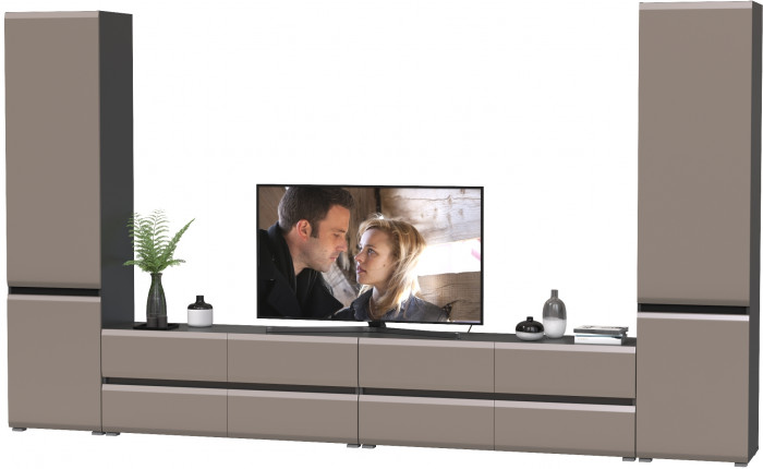 Сидней Комплектация № 128, корпус: антрацит/фасады: МДФ веллюто капучино