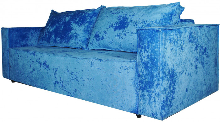 Диван-кровать Лофт Люкс Плюш, еврокнижка, независимый пружинный блок,140х195, синий