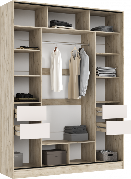 Шкаф-купе 1800, Крафт серый/Кашемир
