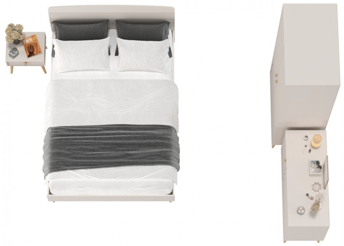 Афина Спальня 23-1400, кашемир серый