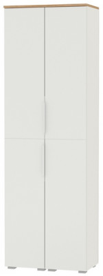 Октава 13.228 Шкаф-пенал + 13.228 Шкаф-пенал, белый шагрень/дуб крафт золотой/фасады МДФ белый шагрень