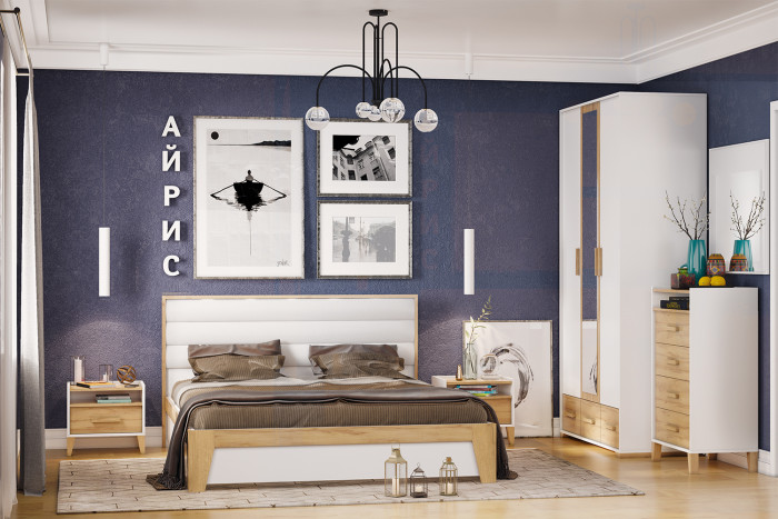 Спальня Айрис. Комплект 1, дуб золотистый