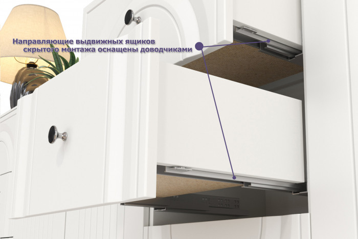 Валенсия Гостиная № 078, ЛДСП белый шагрень/МДФ белый шагрень