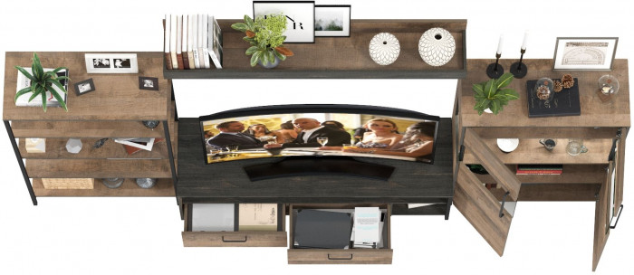 Трувор Гостиная 055, дуб гранж песочный/интра