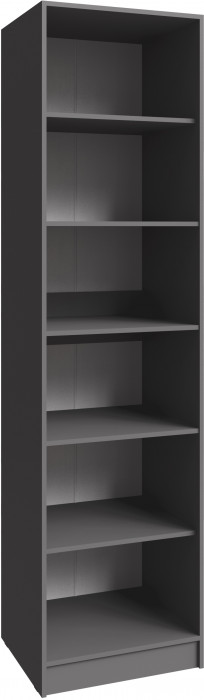 Шкаф Мадрид (0,6) с полками без зеркала, Графит серый