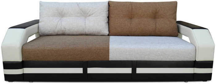 Диван-еврокнижка Манчестер 160х200, с подсветкой, велюр/экокожа комби