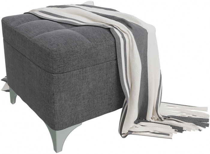 Банкетка 6-5113ТКсерая Жозефина-2, ткань серая, ШхГхВ 46х46х45 см., под сиденьем есть ниша