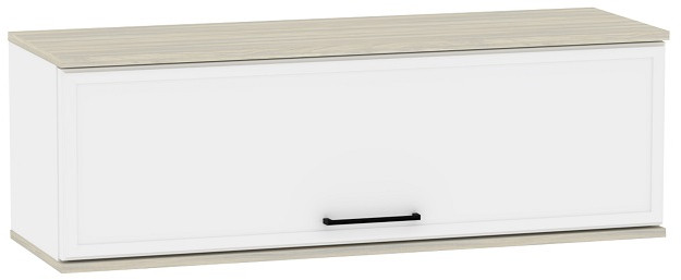 Шкаф навесной Аурелио 81, Блэквуд Сатиновый - Белый