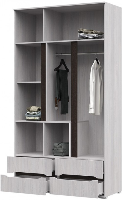 ВАЛЕНСИЯ ШК 013 шкаф 3х ств. с ящиками (1,2х2,2х0,5) дуб анкор