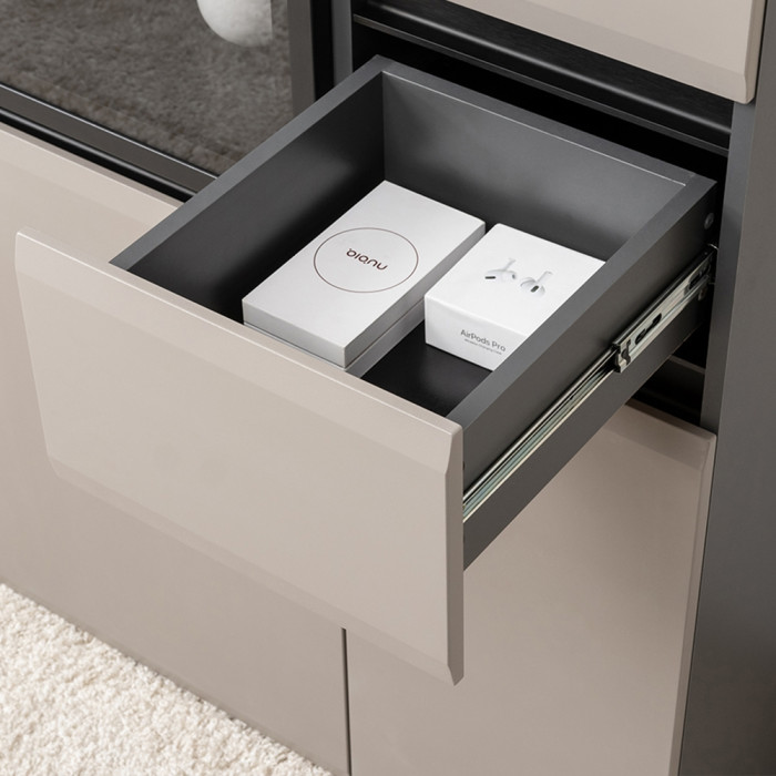 Сидней Комплектация № 024, корпус: антрацит/фасады: МДФ веллюто капучино