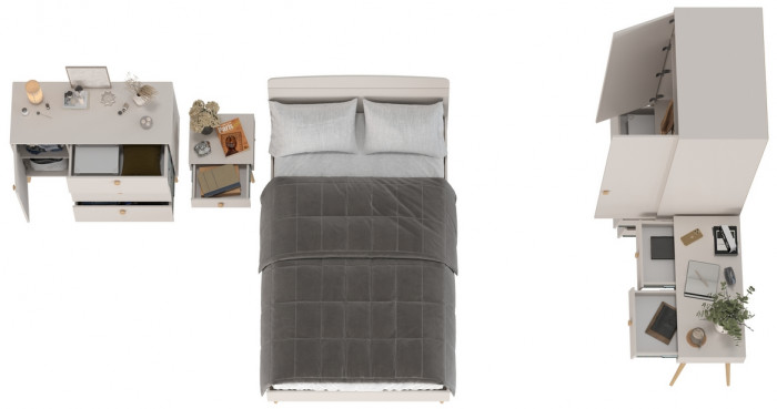 Афина Спальня 25-1200, кашемир серый