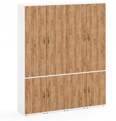 Лидер-8 Пенал МД 21Б 4 шт., белый шагрень/крафт золото