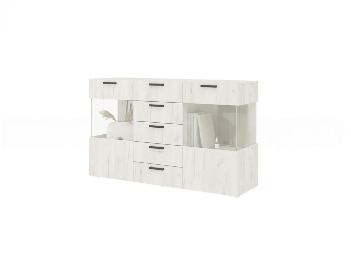 Гостиная Алтея, композиция 1, дуб крафт белый