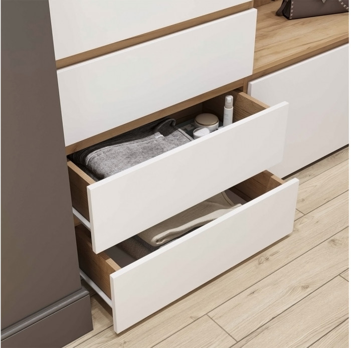 Прихожая Крона, Дуб крафт золотой, Белый