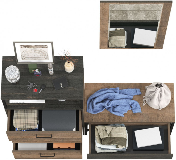 Трувор Прихожая 196, цвет дуб гранж песочный/интра, ШхГхВ 146х37х195 см., универсальная сборка