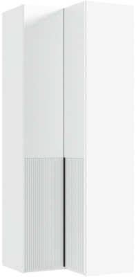 Марвэл Шкаф угловой, Белый/Браш белый
