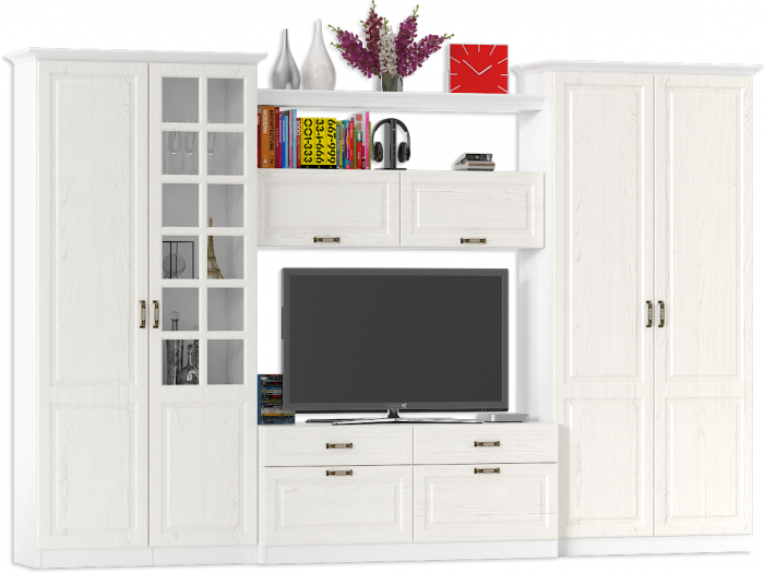 Ливерпуль Набор мебели 4, ясень ваниль/белый