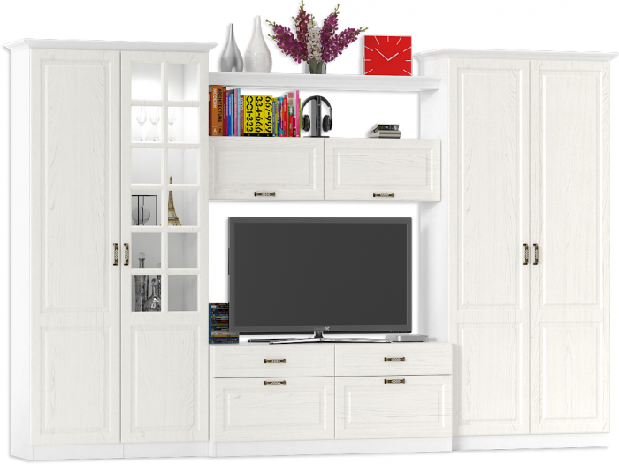 Ливерпуль Набор мебели 4, ясень ваниль/белый