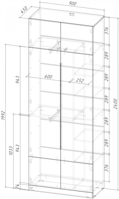 Модульная прихожая Кантри, композиция 6