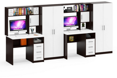 С-МД-СК9 Компоновка № 08, венге/белый шагрень