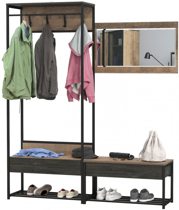 Трувор Прихожая 214, дуб гранж песочный/интра