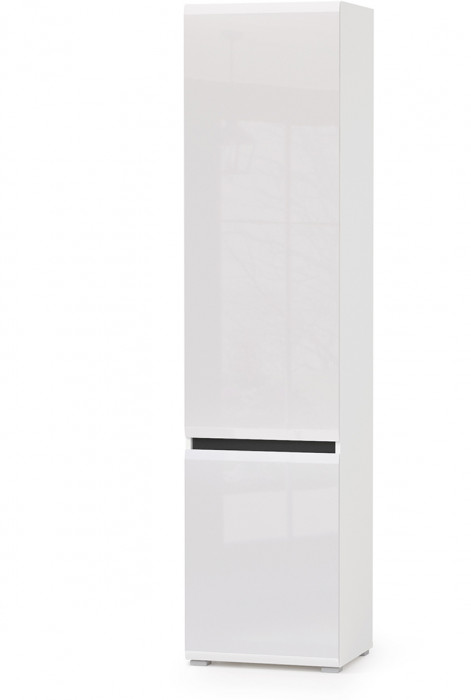 Сидней Комплектация № 028, корпус белый/чёрный/фасады МДФ белый глянец