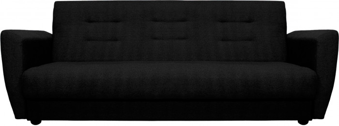 Раскладной диван-кровать, прямой, книжка, цвет черный, Лира 120х190
