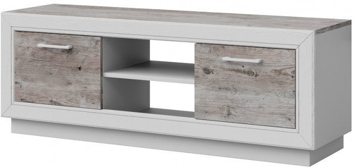 Тумба для медиатехники "Эстель" - Дуб полярный/Сосна натуральная