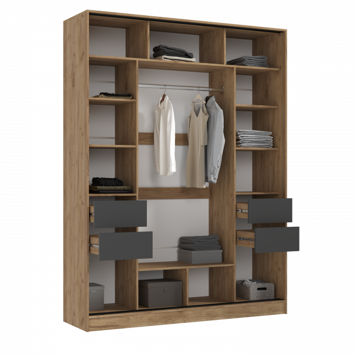 Спальня Роджина дуб крафт/графит