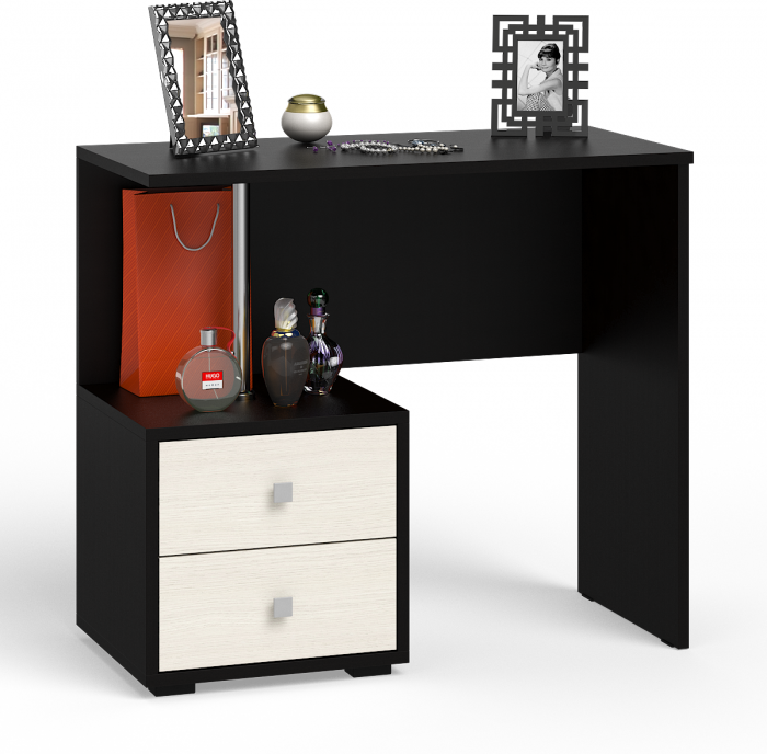 Камелия Стол косметический, цвет венге/дуб лоредо, ШхГхВ 85х40х75 см., НЕ универсальная сборка